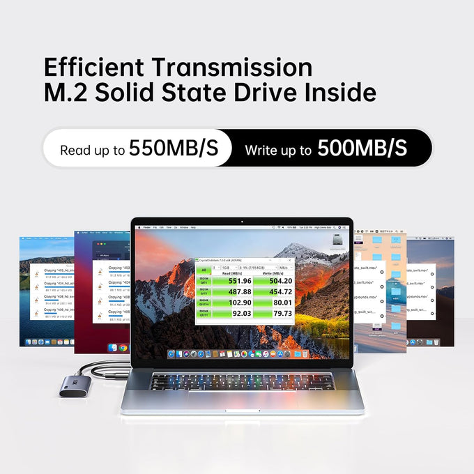 SSK 128GB Portable SSD External Hard Drive Solid State Drive up to 550MB/s