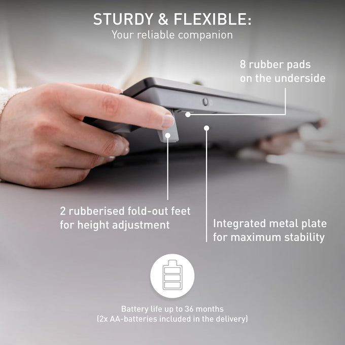 Cherry Stream Keyboard Wireless, Cordless Keyboard, 2,4 GHz Connection, Whisper Quiet Keys, Slim Design, Battery-Powered, SX Scissor Switches, QWERTY, Black