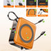 10000mAh for Magsafe Portable Charger Built-in Cables & AC Wall Plug,Orange