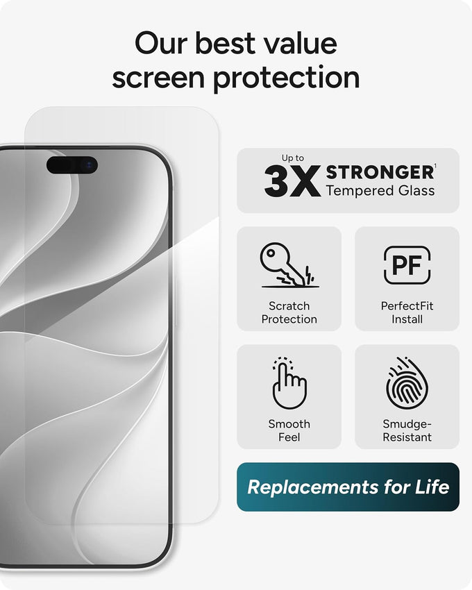 ZAGG Glass+ Screen Protector for iPhone 18 Pro/iPhone 17 Pro