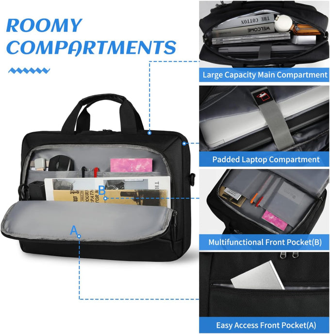 Laptop Bag 17.3 Inch Laptop Briefcase for Men Work Laptop Case Computer Bag