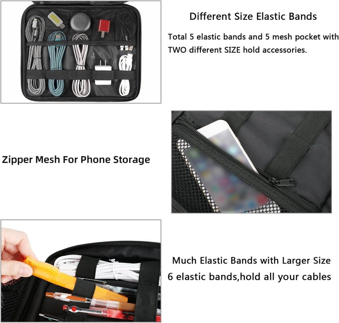 MATEIN Electronic Travel Organizer Case, Portable Travel Cord Organizer