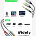 3 in 1 Lightning USB C 3.5mm to 2 RCA Audio Cable for Car Amplifier