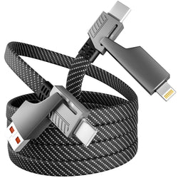 4 in 1 Multi Charging Cable Fast Charging 65W, USB C Cable with E-Mark Chip