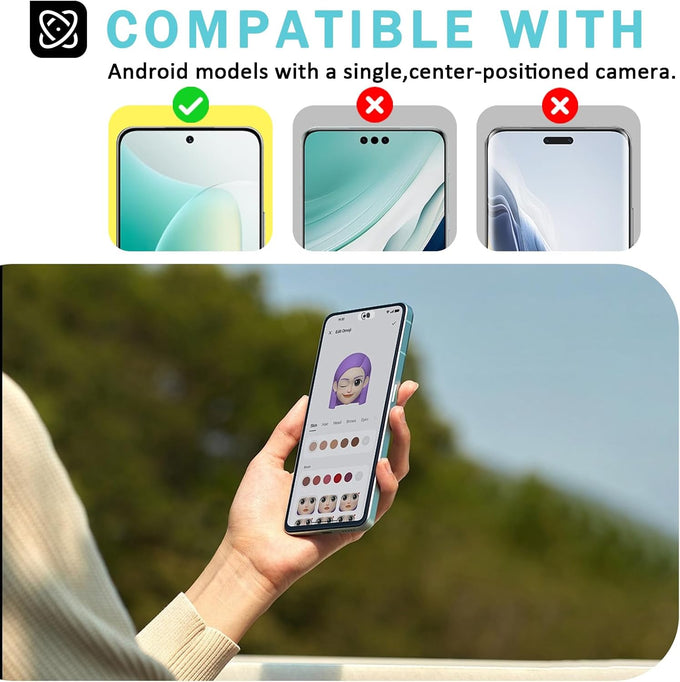 Front Camera Cover Compatible for Android Phones/Pixel/Galaxy/iPad-Black