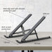Tonmom Laptop Stand for Desk, Adjustable Laptop Riser, Black