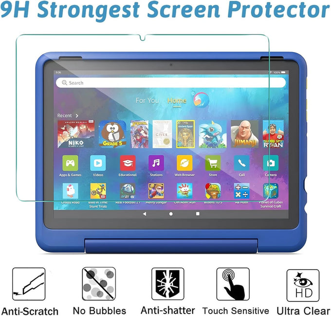 Screen Protector for 10 Kids Pro/ 10 Kids Tablet 9H Tempered Glass