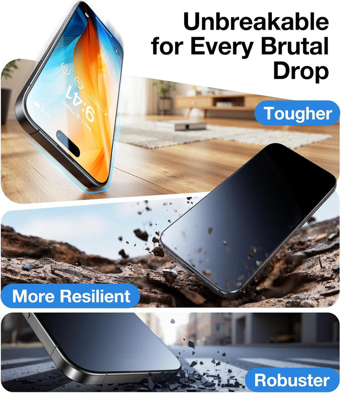 UltraGlass TOP 9H+ Armor for iPhone 16 Pro Max Screen Protector, 2 Pack