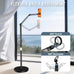 Magnetic Phone Floor Stand, Aluminum iPhone Overhead Stand with Adjustable Arm & Remote for Multi-Angle Creative Shooting, Stable Stand for iPhone/Android