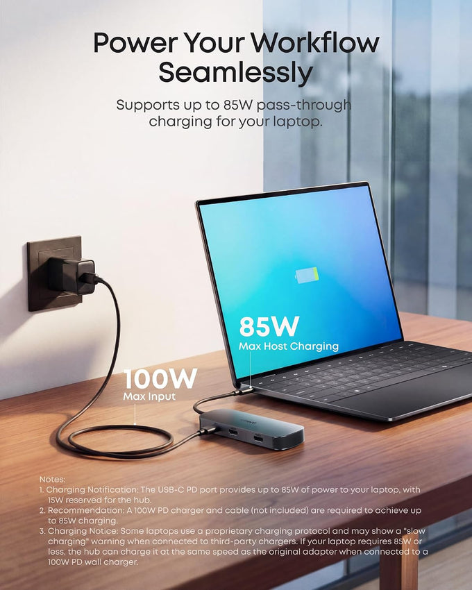 Anker Nano Laptop Docking Station Dual Monitor,8-in-1 USB C Hub for Windows