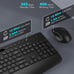 Wireless Keyboard and Mouse Combo - Full-Sized, Ergonomic Wrist Rest