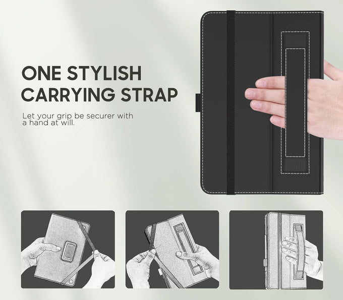 MoKo Case Fits Amazon Kindle Fire HD 8 & 8 Plus Tablet 8", Black