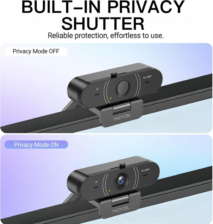 1080P HD Webcam with Microphone ,USB HD Computer Web Camera Auto Focus