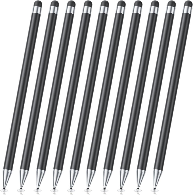 10 Pack Stylus Pen for Touchscreen, 2-in-1 for iPad iPhone Samsung