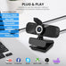 1080P Full Webcam with Microphone, Privacy & Safety Protection, USB HD Computer Web Camera, Plug and Play, for Laptop, Teams, Desktop, Conferencing and Video Calling, 2026 Version(Black)