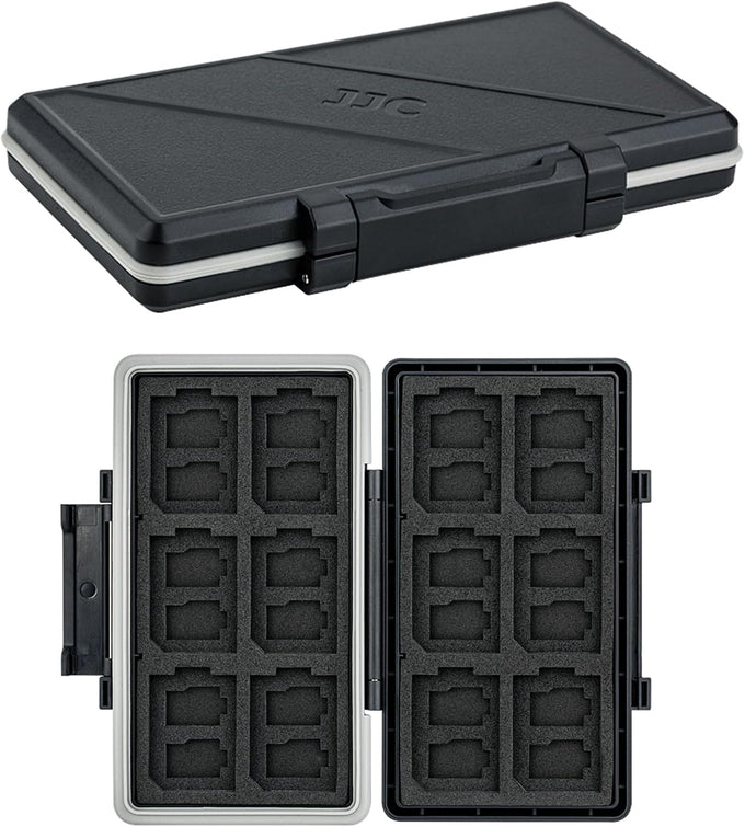 36 Slots Memory Card Case Water-Resistant Anti-Shock Memory Card Wallet for 24 Micro SD SDXC SDHC TF Cards and 12 SD SDXC SDHC Cards