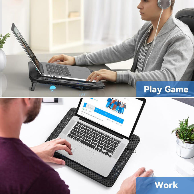 TECKNET Laptop Cooling Pad, Portable Slim Laptop Cooler for 12"-17" Laptops