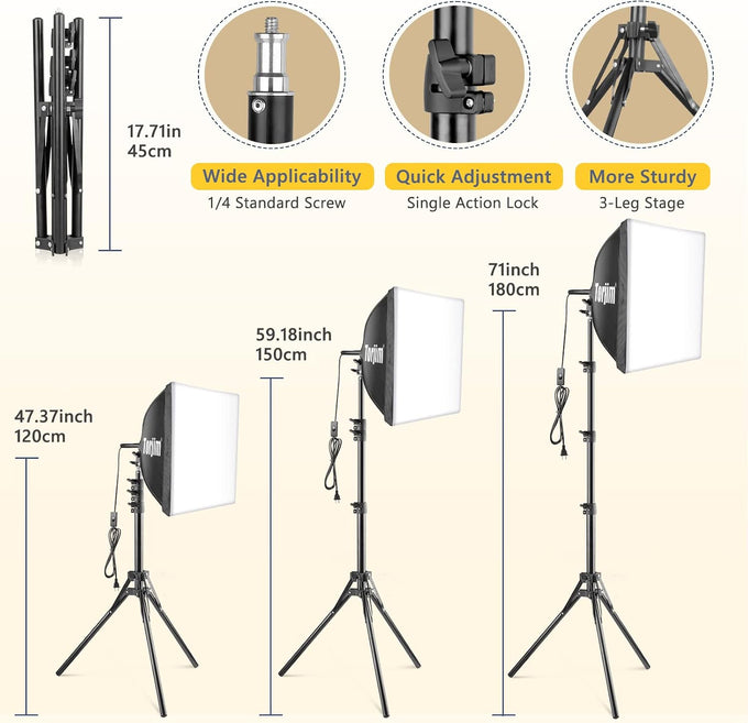 Torjim Softbox Photography Lighting Kit | 16" X 16" & 85W LED Studio Light