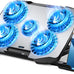 AIMIUZI Laptop Cooling Pad, Gaming Laptop Cooler with 9 Quiet Fans, Laptop Cooling Stand for 12-17 Inch, Laptop Computer Fan with 5 Height Adjustable,2 USB Ports,1 Phone Stand