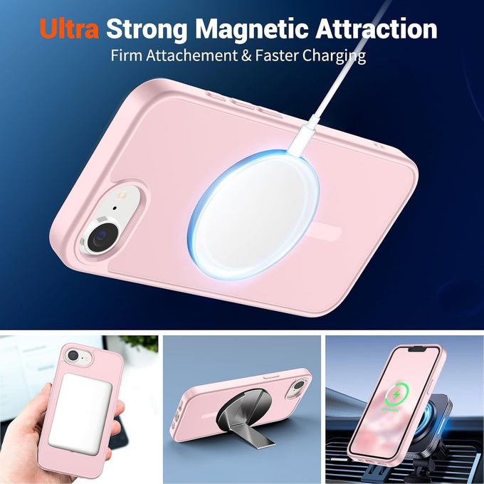 SUPFINE Magnetic for iPhone 17e Case/iPhone 16e Case Light Pink