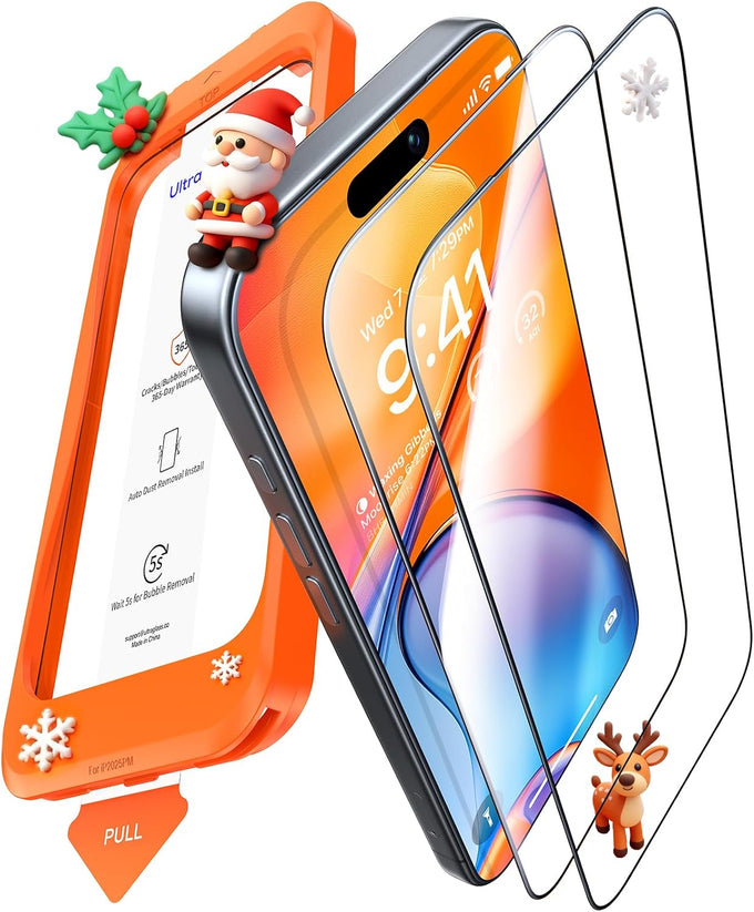 UltraGlass TOP 9H+ Armor for iPhone 16 Pro Max Screen Protector, 2 Pack
