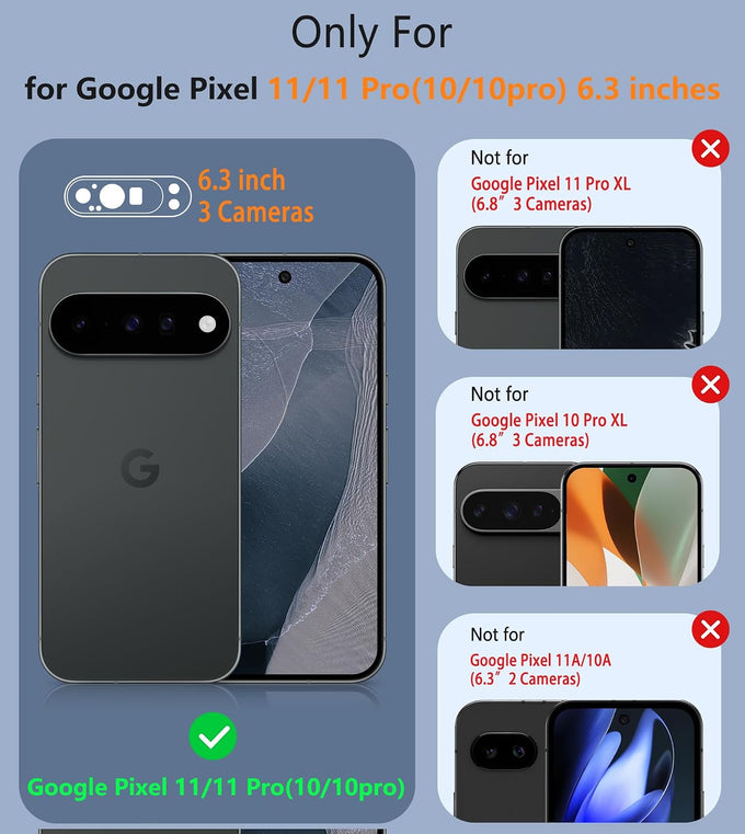 FNTCASE for Google Pixel 11 / Pixel 11 Pro Case: Soft TPU Non Slip Blue
