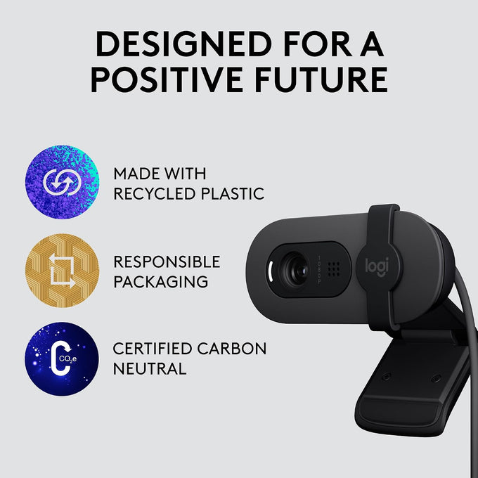 Logitech Brio 105 Full HD 1080p Business Webcam with Auto-Light Balance