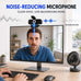 1080P Webcam for PC with Microphone, Privacy Cover & Tripod