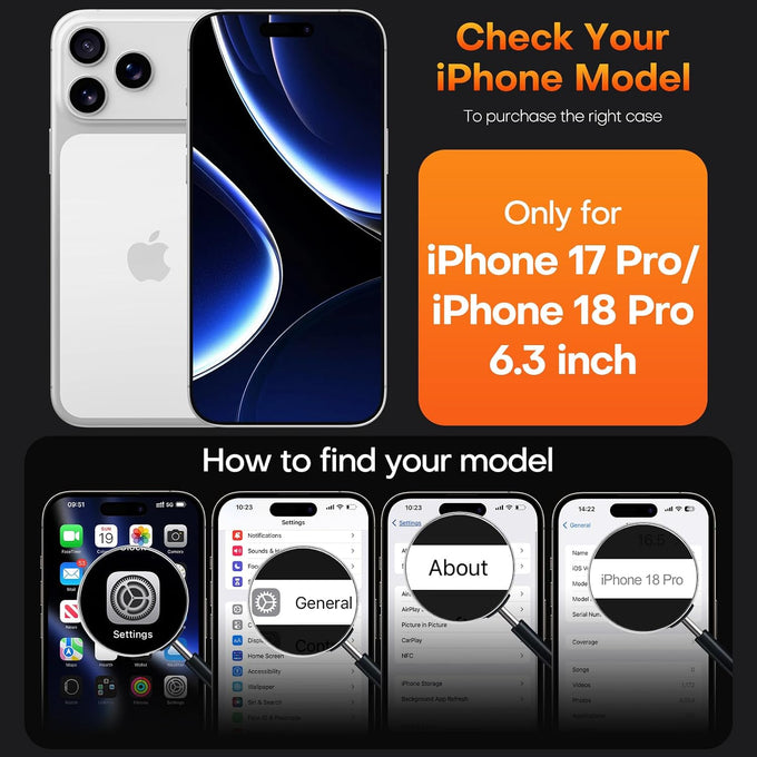 TAURI for iPhone 18 Pro Case/iPhone 17 Pro Case, Clear