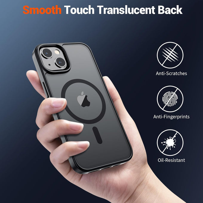 SUPFINE Magnetic for iPhone 15 Case Black