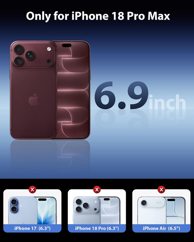 Mkeke for iPhone 18 Pro Max Case Clear [Not-Yellowing]