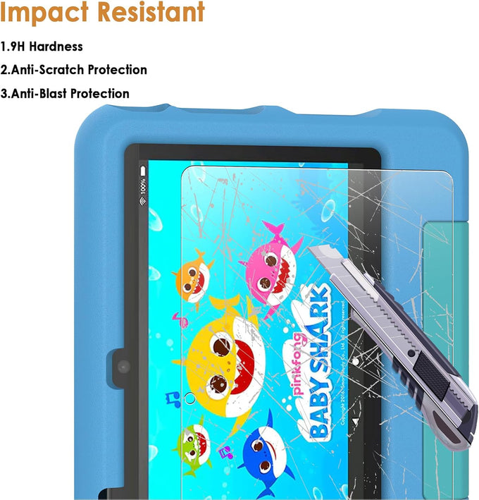 Hianjoo 2-Pack Screen Protectors Compatible with 7 Kids/ 7 Kids Pro Tablet 7" (2022 Release), Tempered Glass [HD Clarity] [9 Hardness] [Easy Installation]