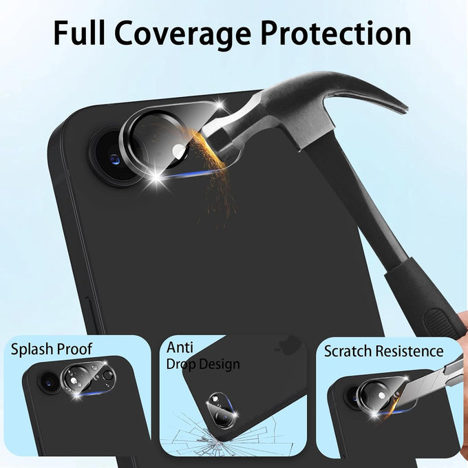 (3 Pack) Camera Lens Protector for iPhone 17e / iPhone 16e, Anti Scratch, Bubble Free,Tempered Glass Screen Protecto