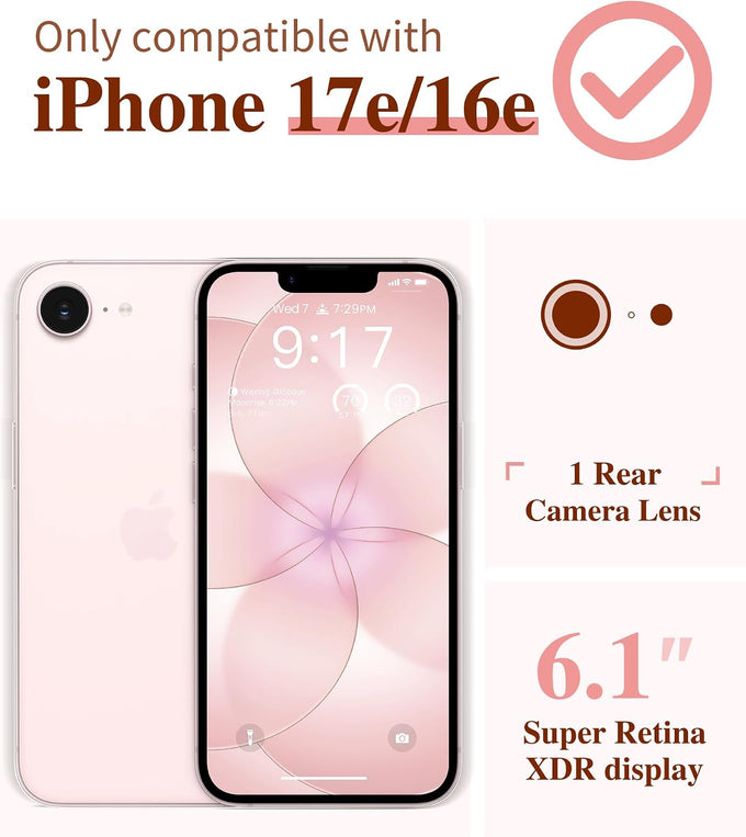 GVIEWIN for iPhone 17e Case & iPhone 16e Case with Screen Protector