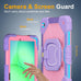 Case for Samsung Galaxy Tab A11+ Plus/A9+ 11 Inch 2025/2023,Ubearkk Case for Samsung Galaxy A9 Plus/A11+ Tablet case with Screen Protector 360 Rotating Stand Shoulder Strap Pen Holder, Purple Pink