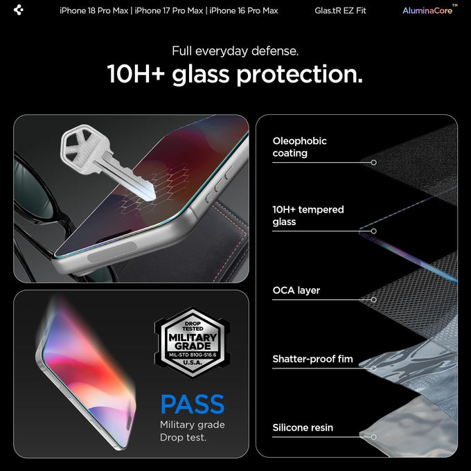Spigen Screen Protector for iPhone 18 Pro Max, 17 Pro Max, 16 Pro Max