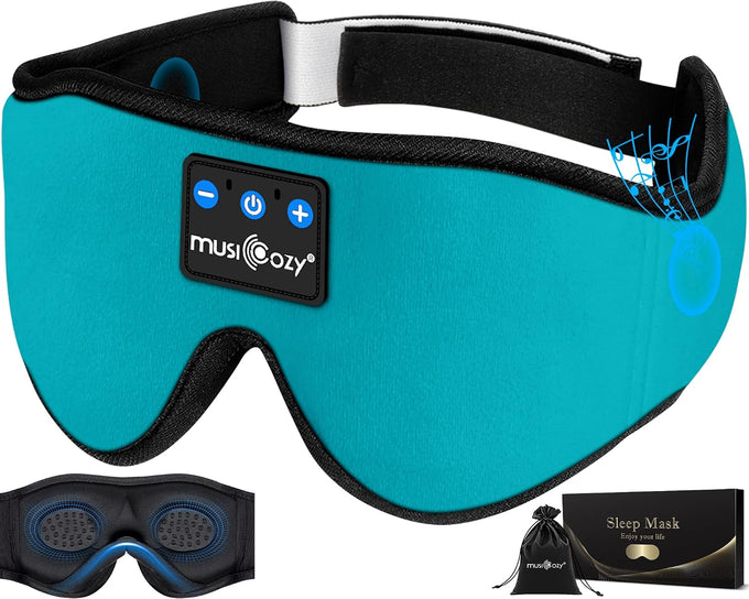 MUSICOZY Bluetooth 5.4 Sleep Headphones Sleeping Eye Mask Earbuds Headband