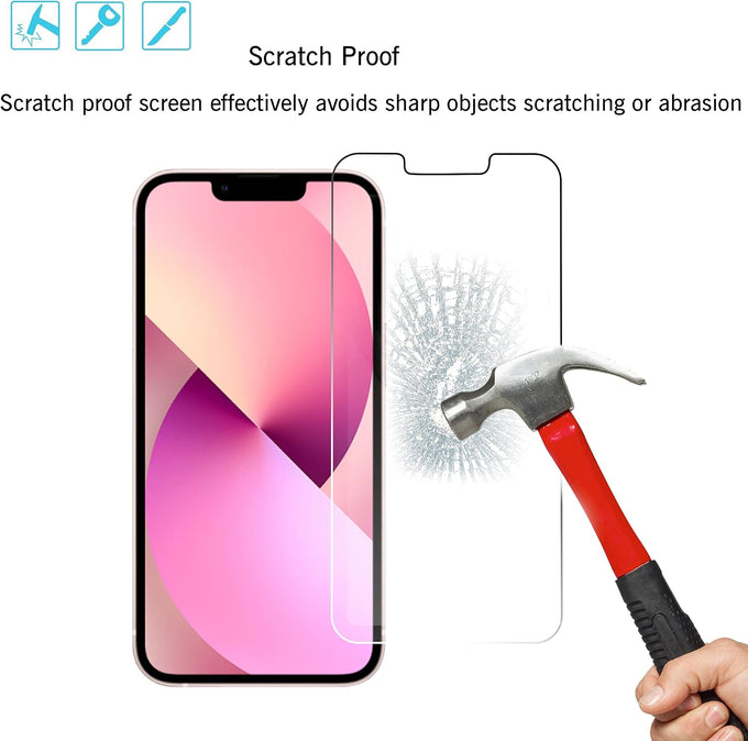 Ailun Screen Protector + Camera Lens Protector for iPhone 13, 2+2 Pack