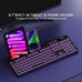 Soueto Wireless Keyboard with RGB Backlit, Phone Holder for Mac/PC, Black