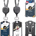 2-Pack Badge Holder Retractable Clip Heavy Duty Carabiner Badge Reel