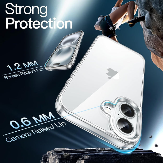 JETech Case for iPhone 16, Anti-Yellowing, Clear