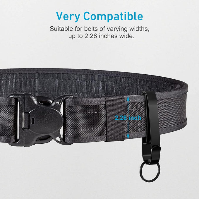 Duty Belt Key Holder, 2PCS Superior Key Ring Holder, Upgraded Quick Release Belt Key Clip with Keyrings for Police, Law Enforcement and Workers