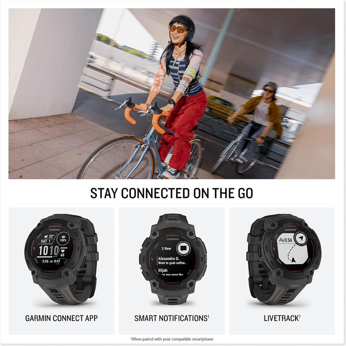 Garmin Instinct® E, Rugged GPS Smartwatch, 45mm, Charcoal