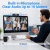 1080P HD Webcam Built-in Microphone Auto Light Correction USB Computer Camera Plug and Play for Zoom Teams Streaming Video Calling