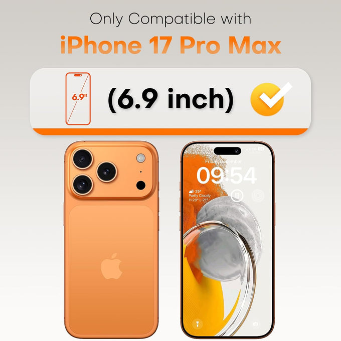 TOCOL for iPhone 17 Pro Max Screen Protector, Easy Installation