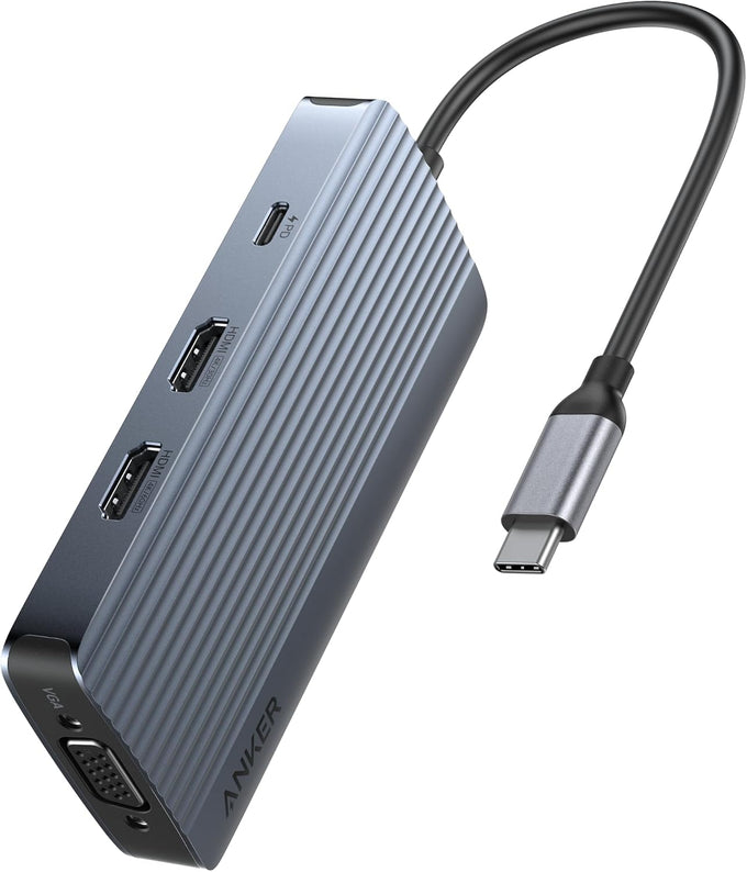 Anker 7-in-1 USB-C Hub, Dual Monitor USB C Docking Station