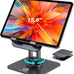OCYCLONE iPad Stand, 360° Rotating iPad Tablet Stand Holder for Desk, Black