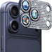 1 Pack Compatible for iPhone 17 Pro Max Camera Lens Protector Glitter, Bling Diamond Ring Anti-scratch 9H Tempered Lens Cover Easy Installation iPhone 17 Pro Max Lens Protector-Diamond Orange