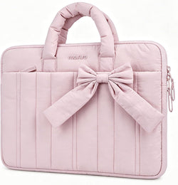 MOSISO Laptop Case 13.3 inch,13-13.3 inch Puffy Laptop Sleeve, Pink