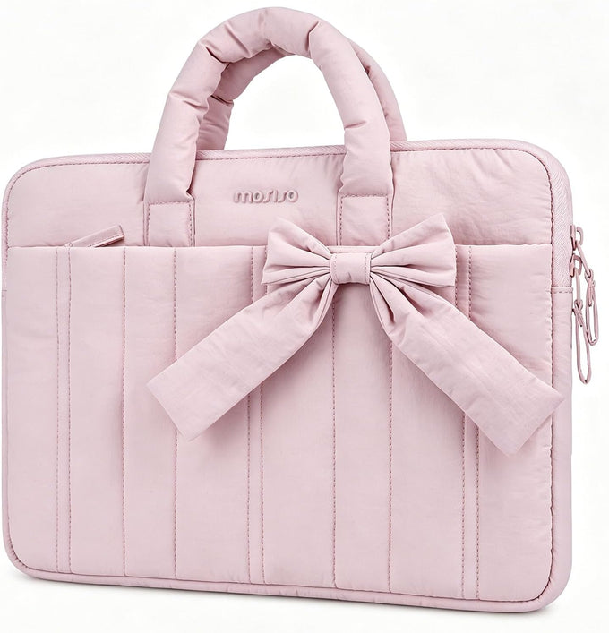 MOSISO Laptop Case 13.3 inch,13-13.3 inch Puffy Laptop Sleeve, Pink
